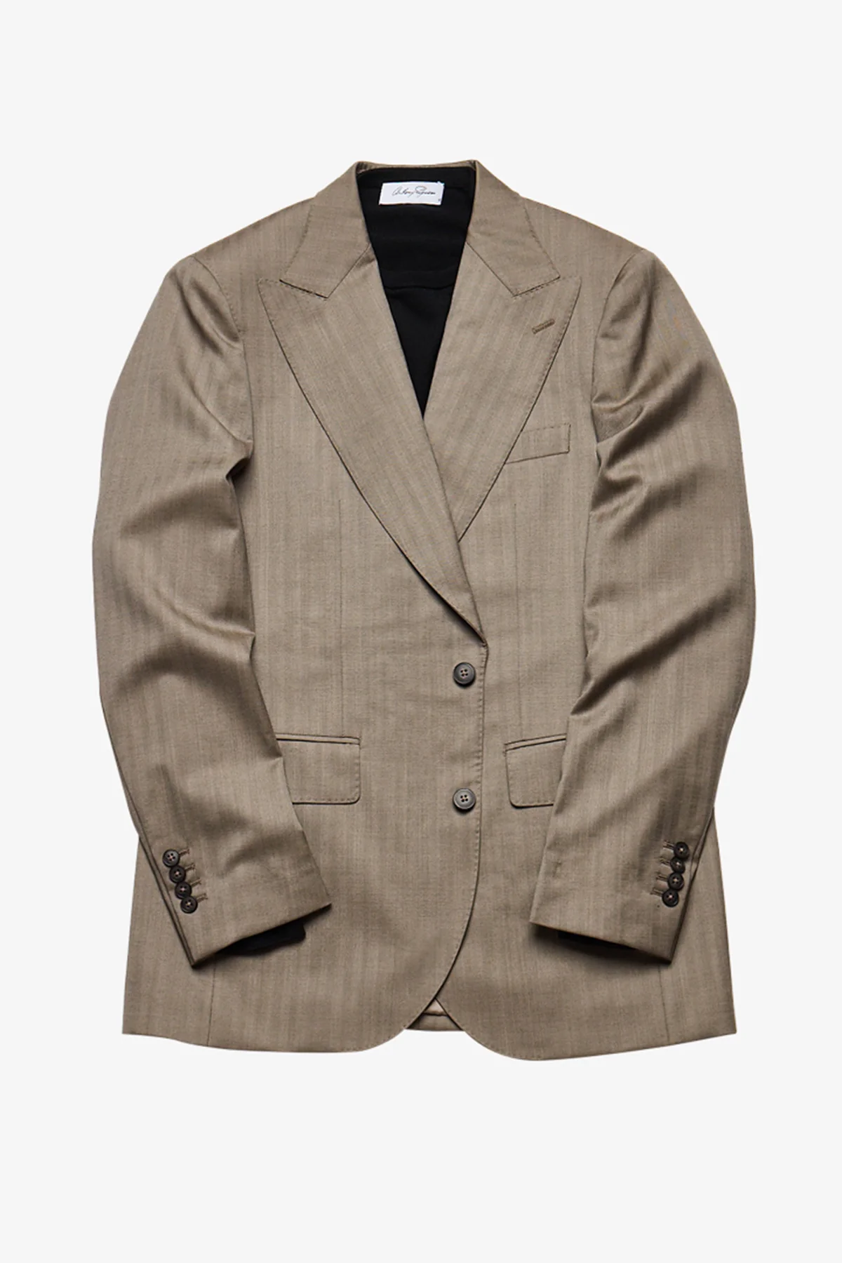 Andre Super 130's tobacco herringbone - Image 3