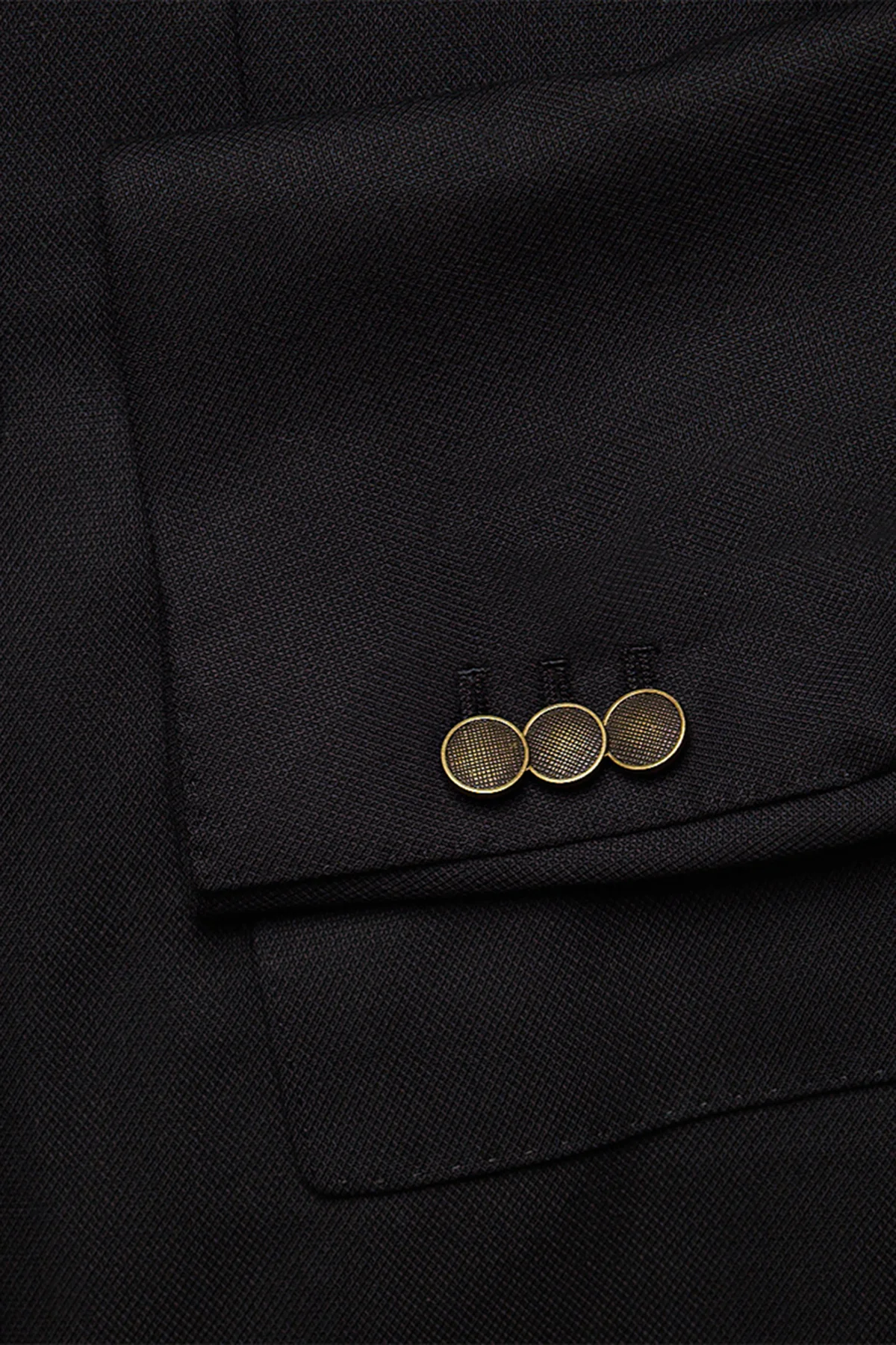 Arlo blazer in Super 110's self design in black - Image 6