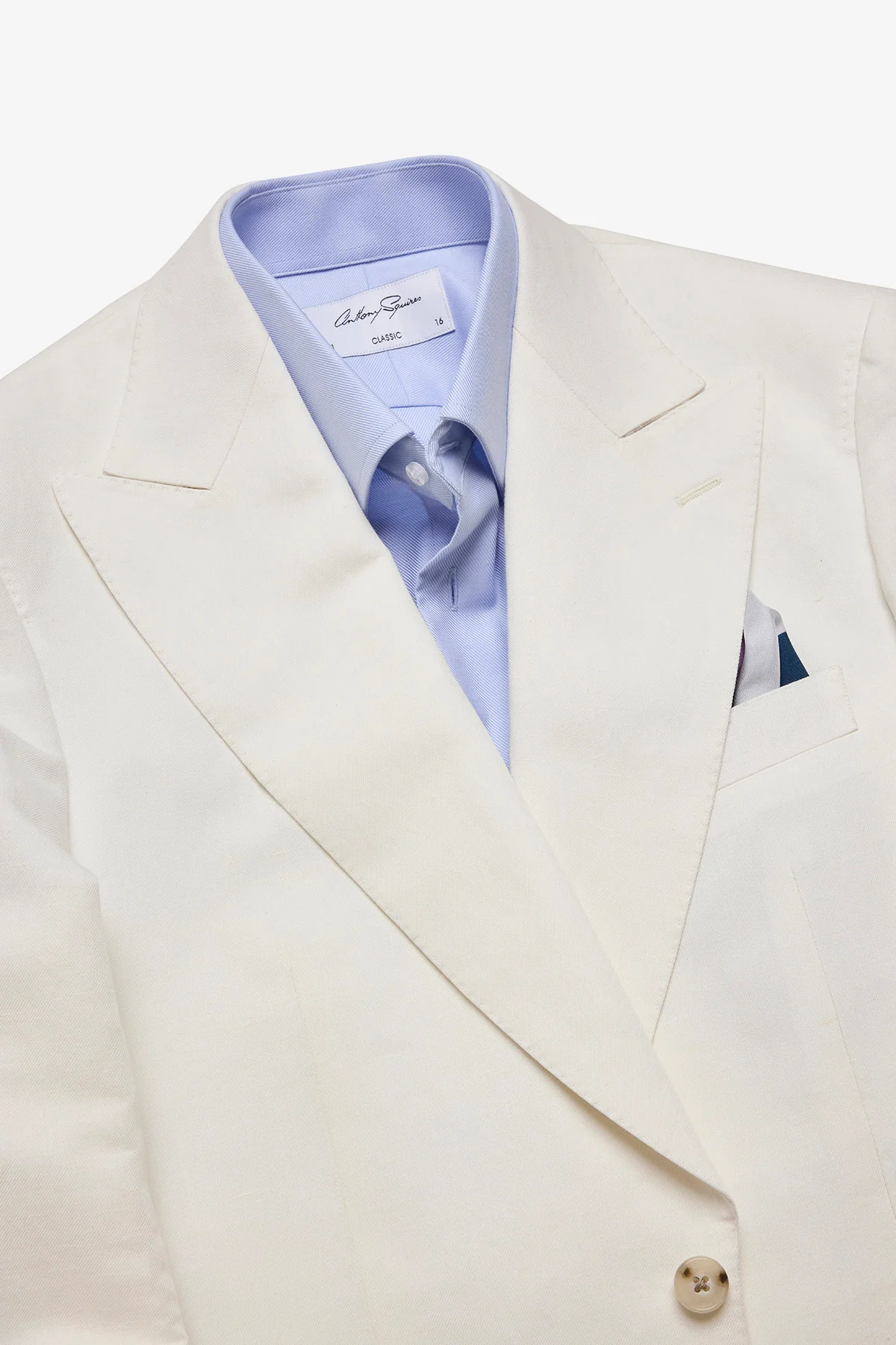 Arlo blazer - Linen/cotton in Soft ivory - Image 3