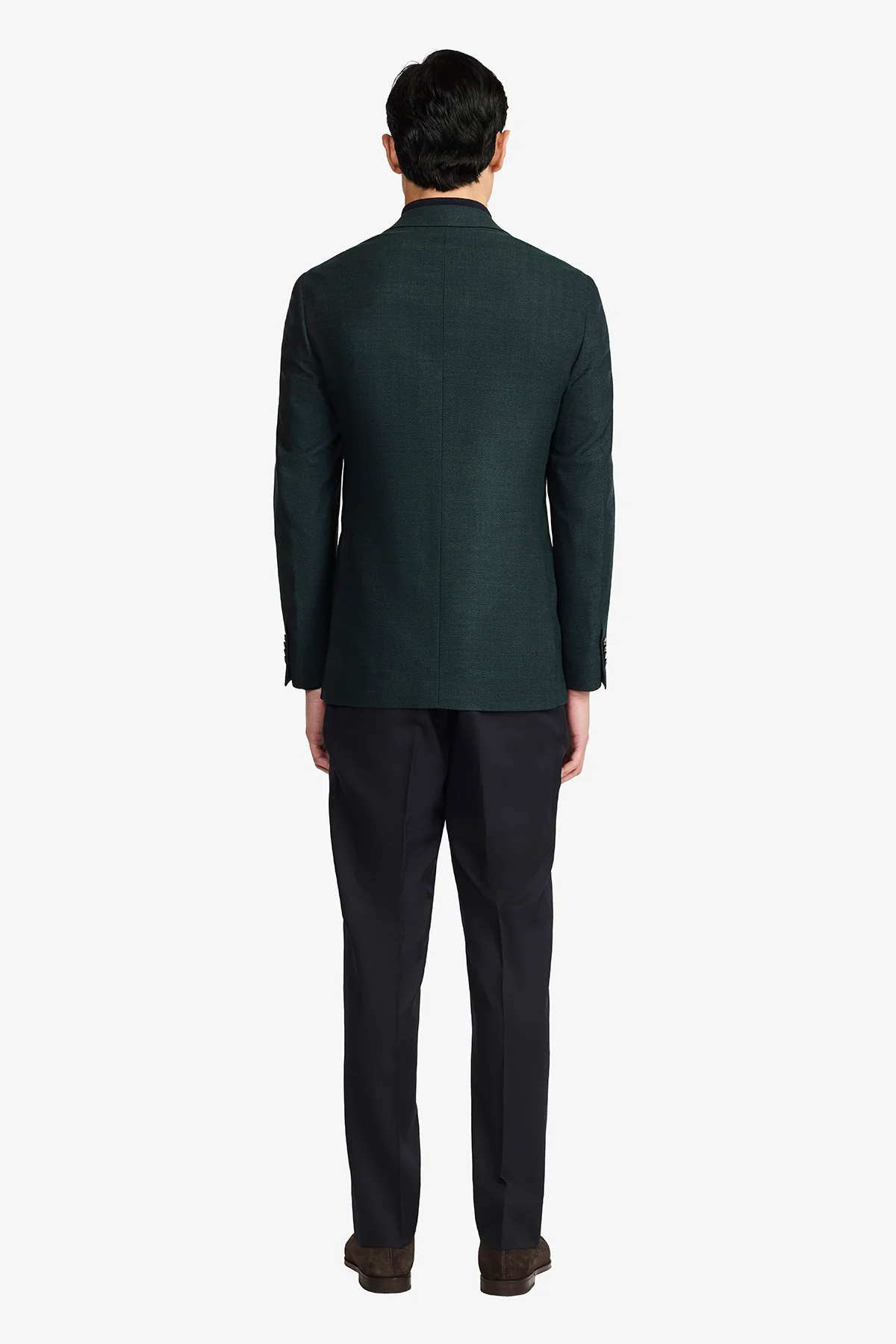 Arthur Blazer - Wool/Elastane In Dark Green Herringbone - Image 7