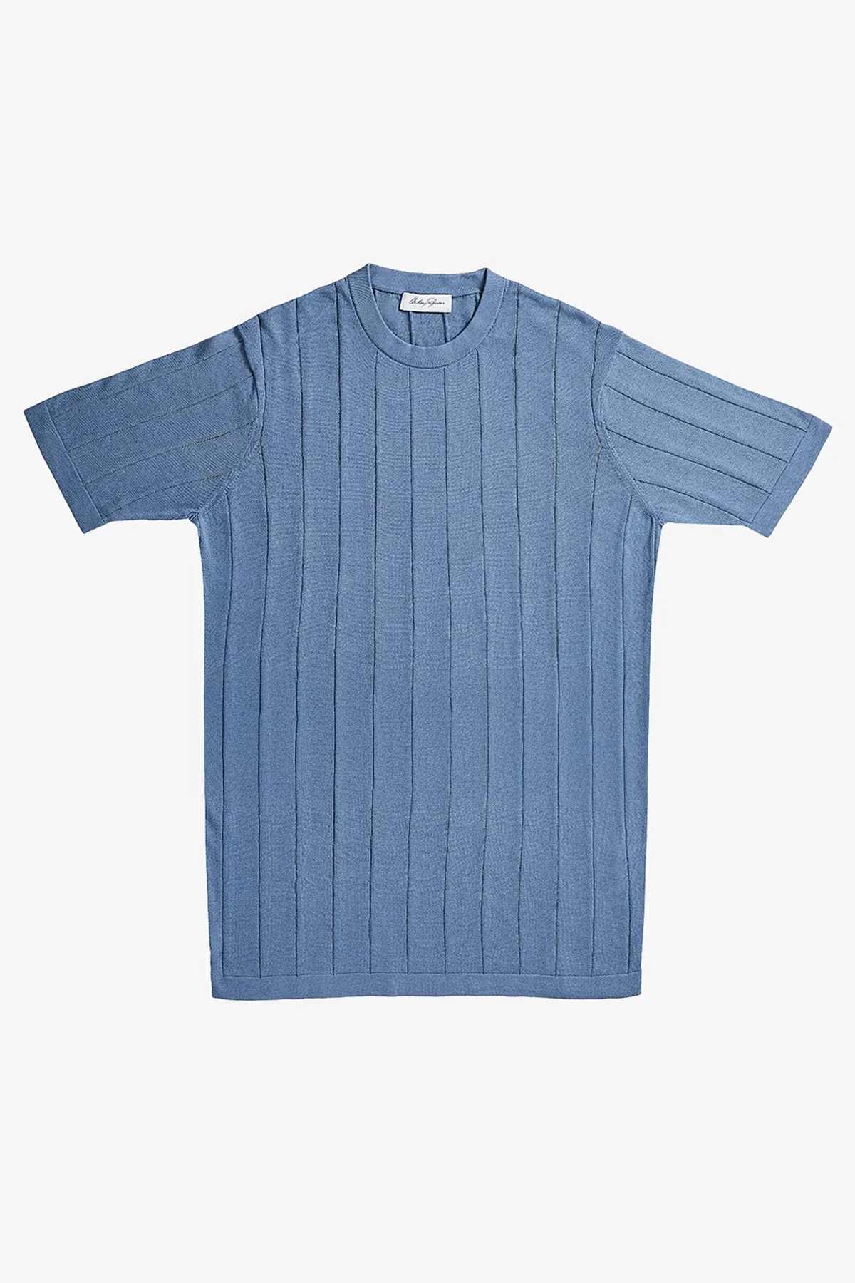 Aviation Knitted Tee - Light Blue