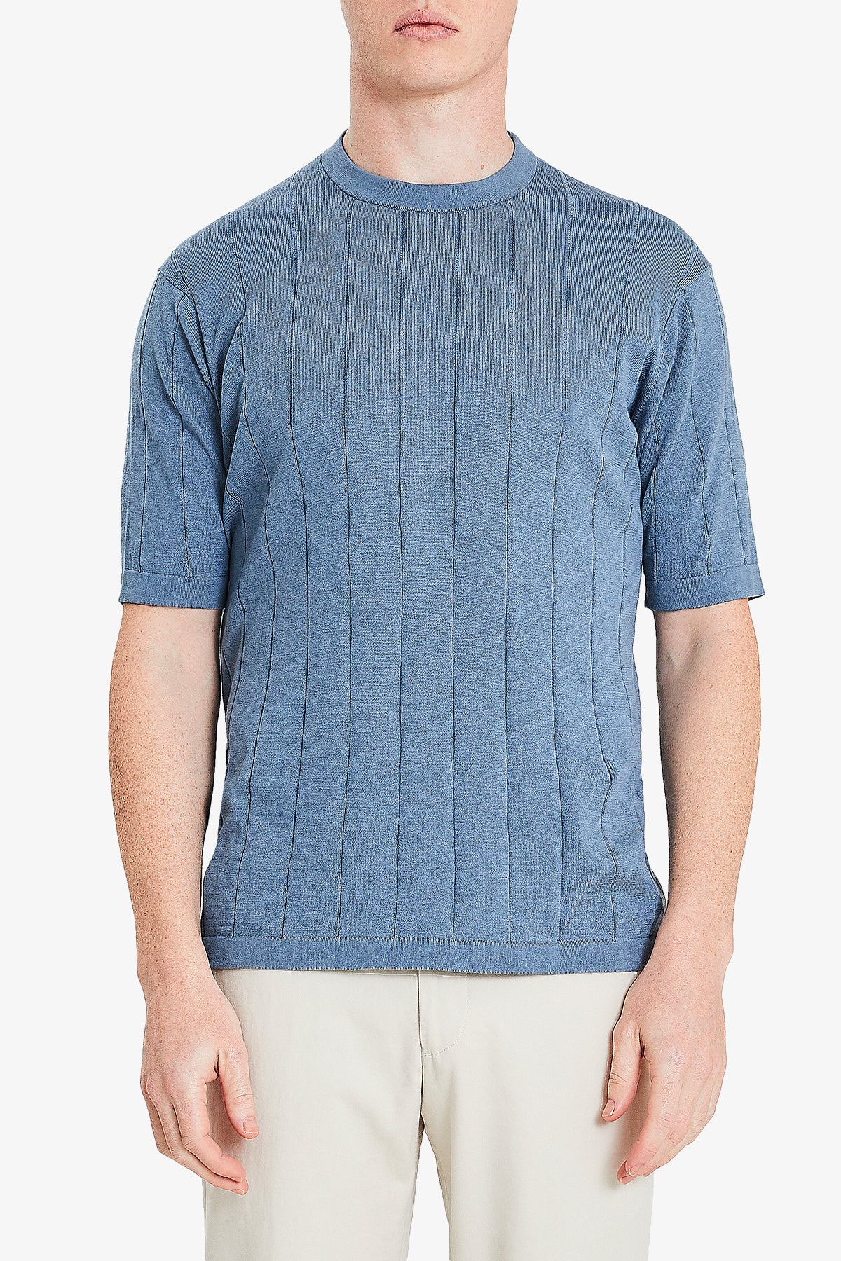 Aviation Knitted Tee - Light Blue - Image 2
