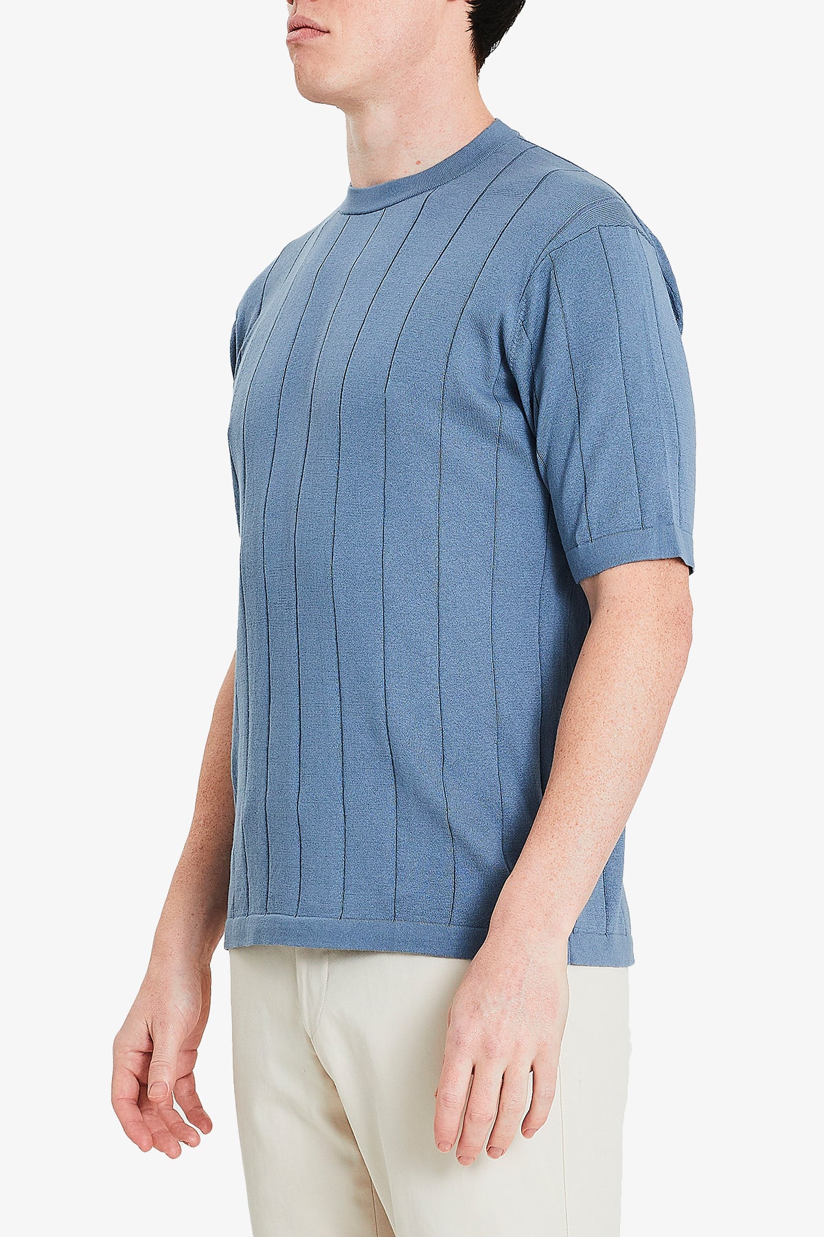 Aviation Knitted Tee - Light Blue - Image 4