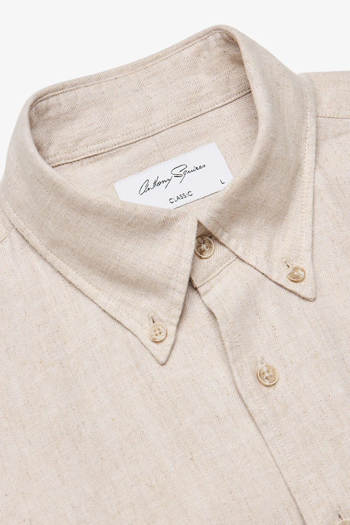Ben beige herringbone button down - Image 4