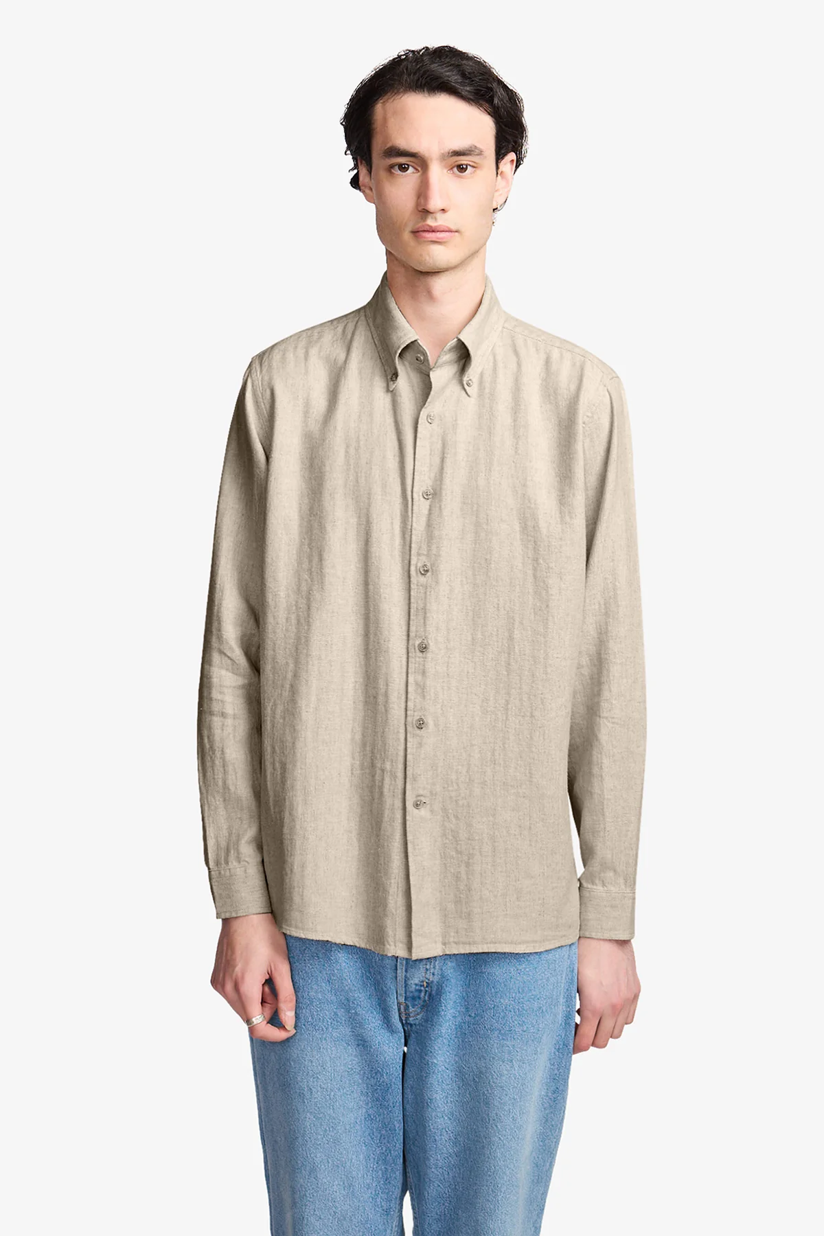 Ben beige herringbone button down - Image 6