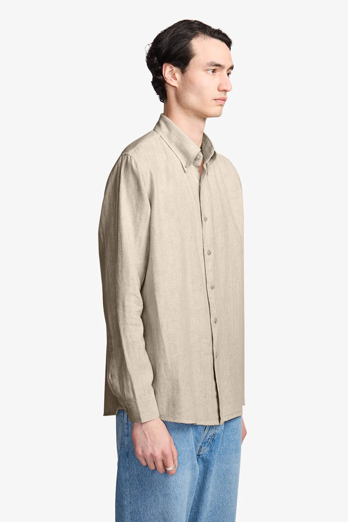 Ben beige herringbone button down - Image 7