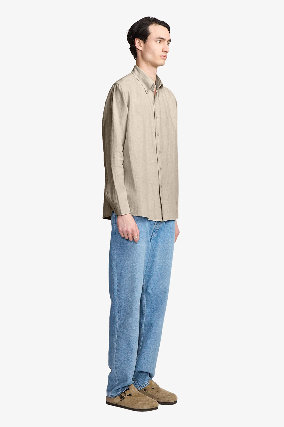 Ben beige herringbone button down - Image 8