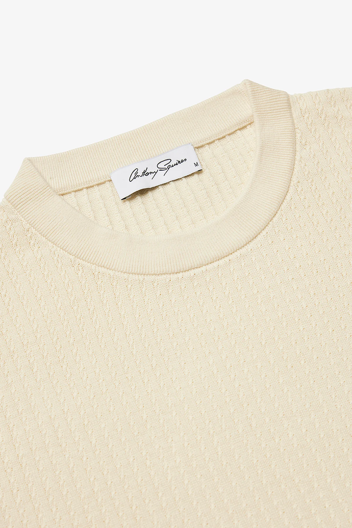 Braided Knit Tee - Cream - Image 3