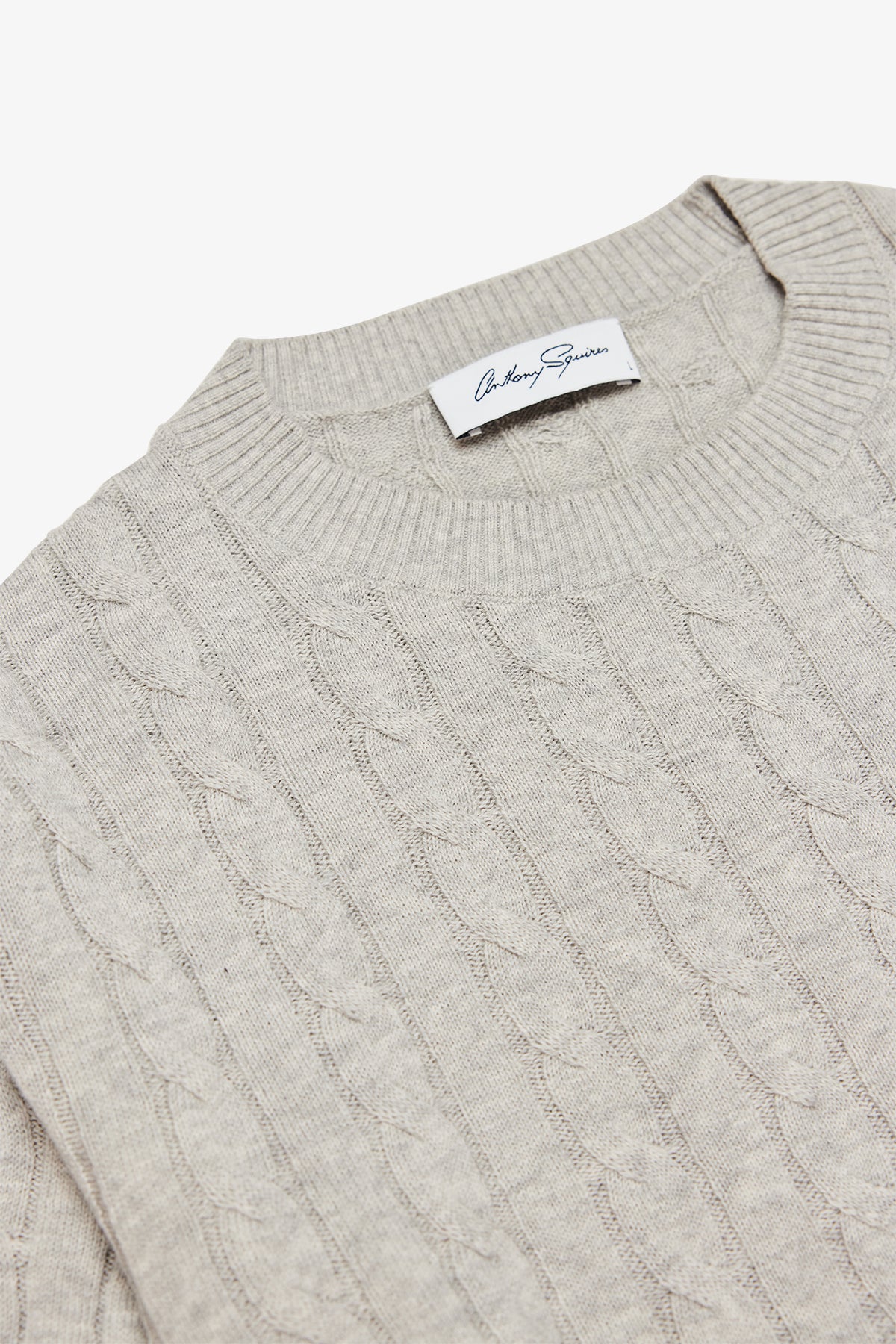 Cable - Light Grey Cable Knit - Image 2