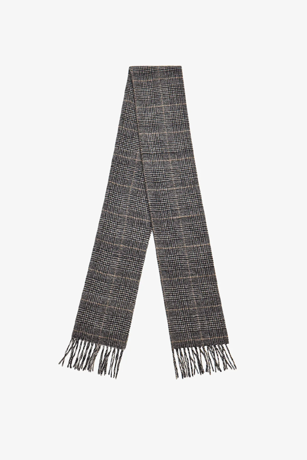 Herritage check grey Cashmere Scarf - Image 2