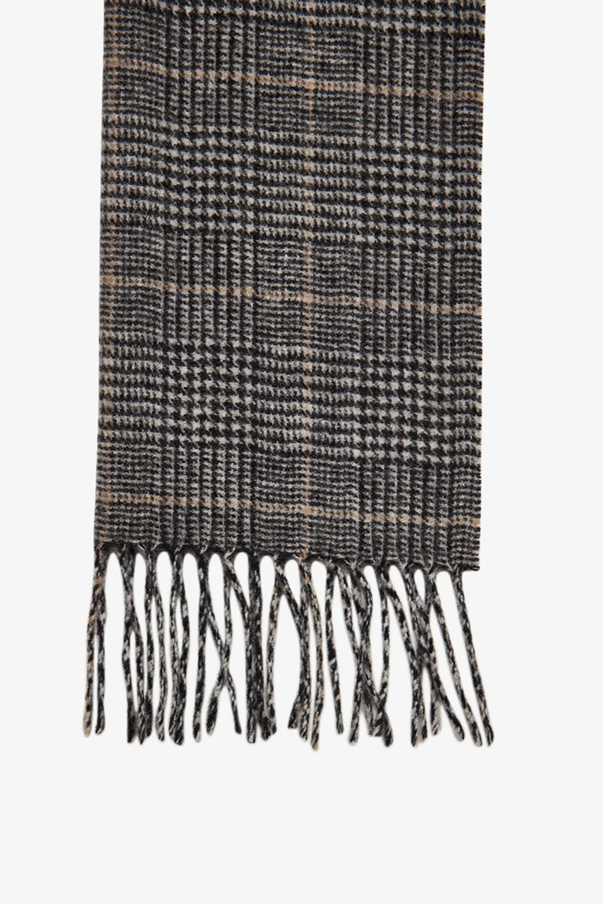 Herritage check grey Cashmere Scarf - Image 3