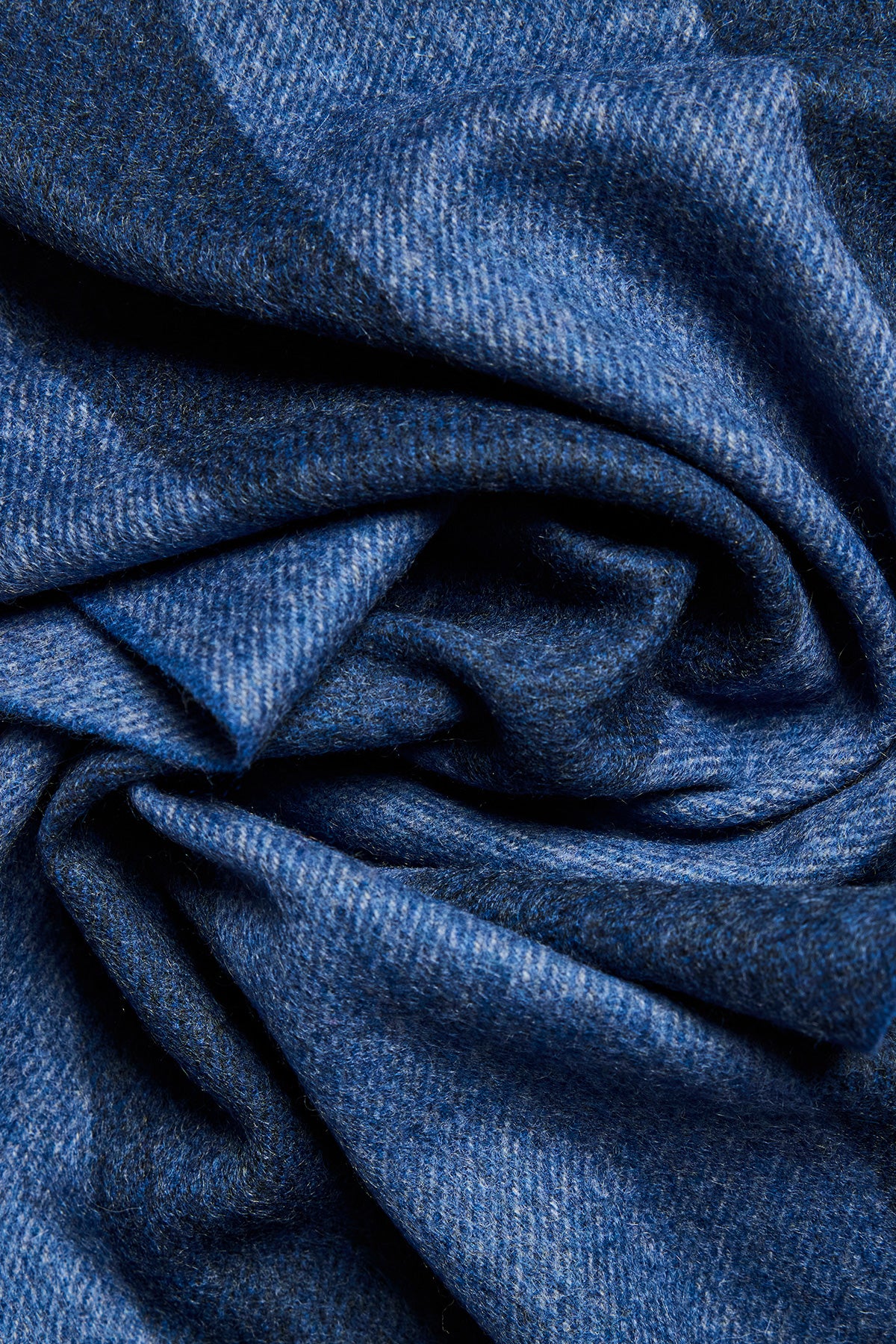Cashmere Scarf - Blue Check - Image 3