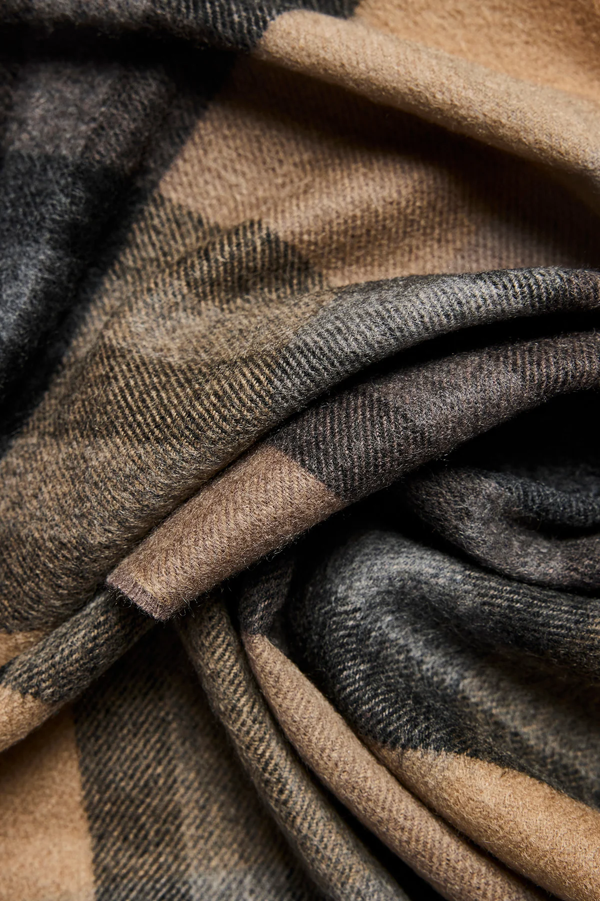 Cashmere Scarf - Camel Check - Image 3