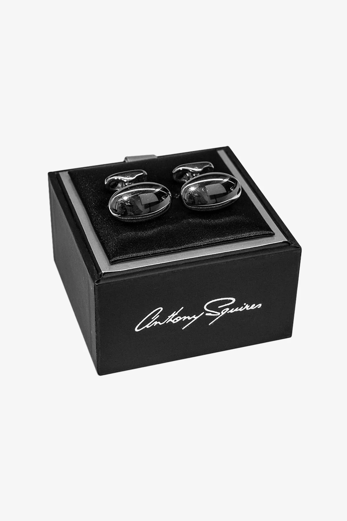 Cufflinks - Silver Oval - Image 3