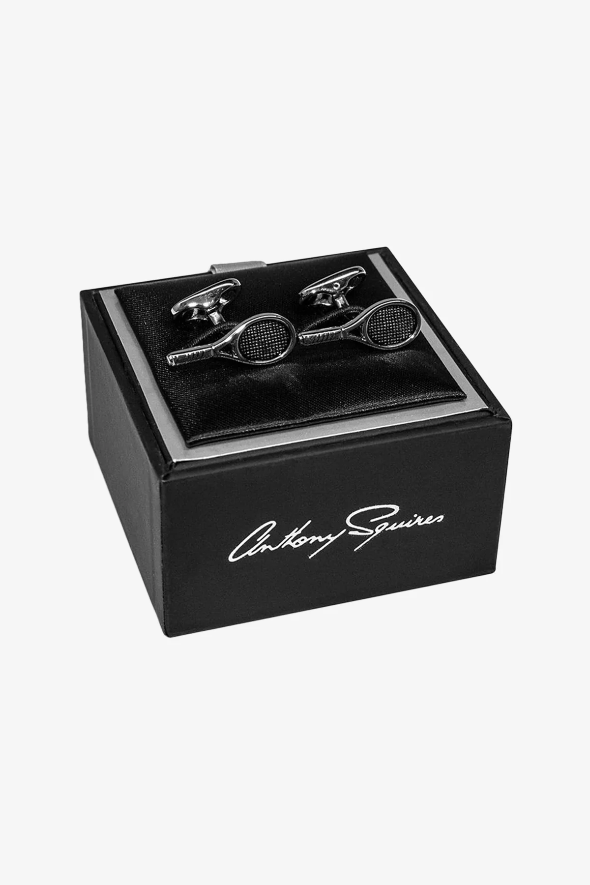 Cufflinks - Silver Tennis Racket - Image 3