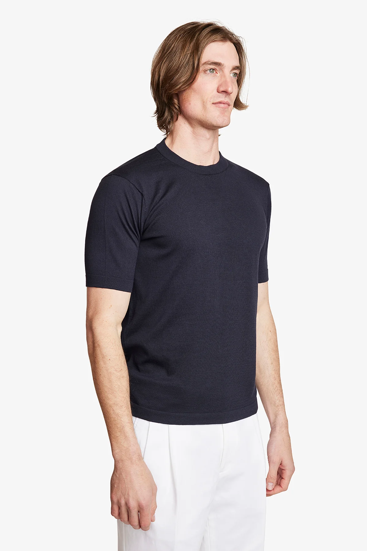 Easy Knit Tee - Navy Blue - Image 4