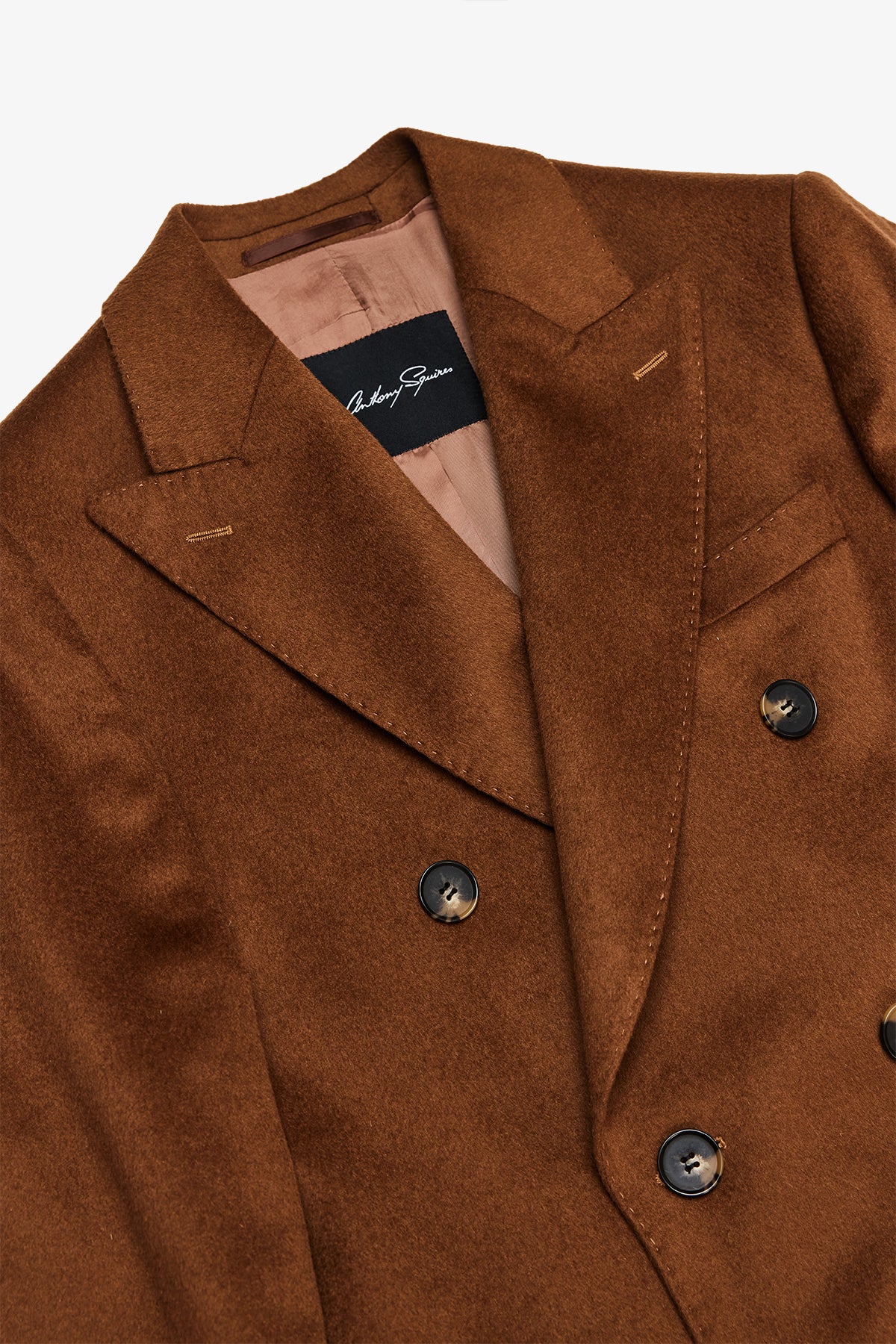Elroy - Camel Double Breasted Overcoat - Image 3