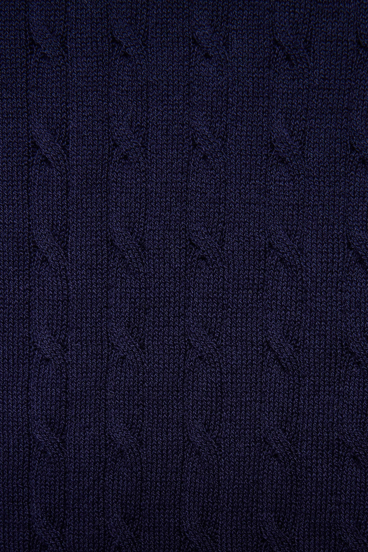Evan navy knitted cable Polo - Image 4