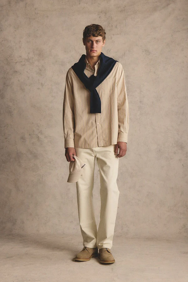 Five pocket denim pant in off-white twill - Image 10