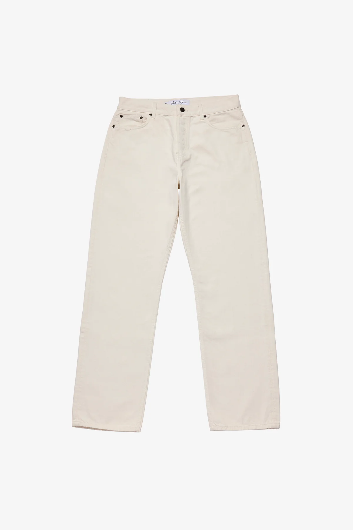 Five pocket denim pant in off-white twill - Image 6