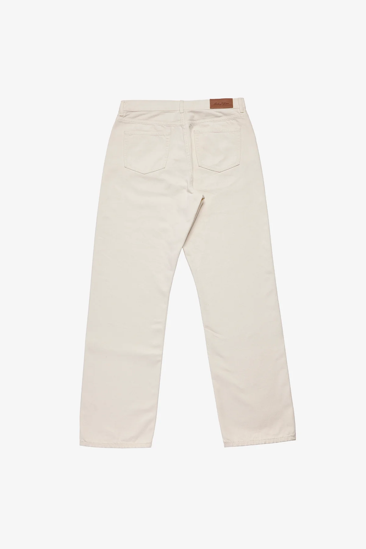 Five pocket denim pant in off-white twill - Image 7