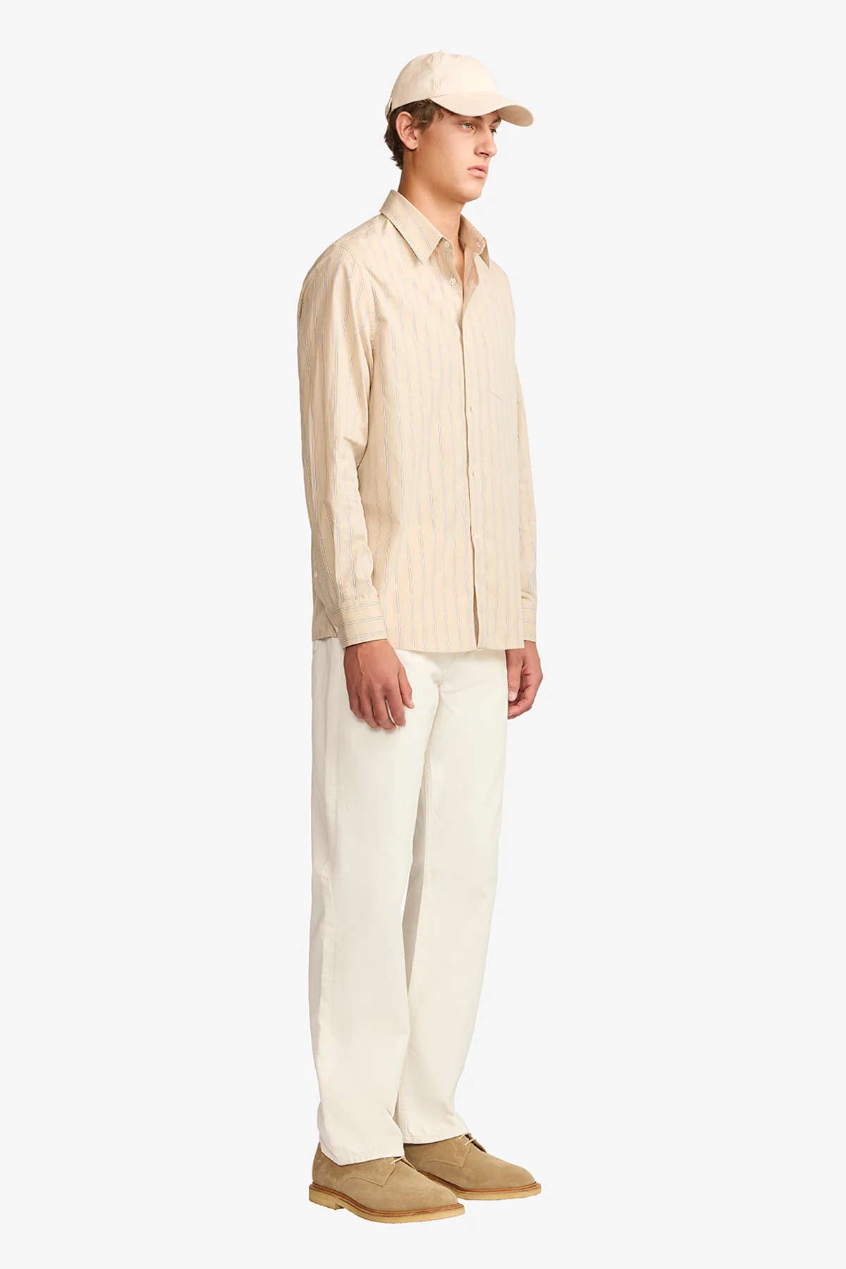 Five pocket denim pant in off-white twill - Image 8