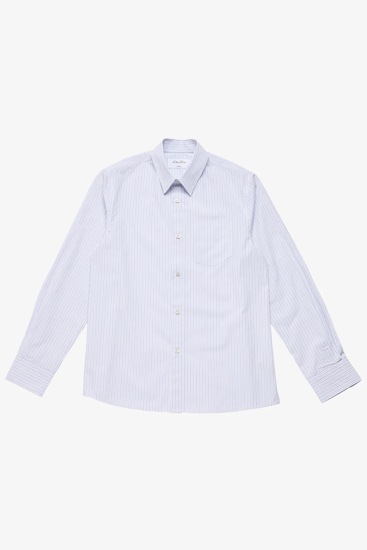 Frederic white stripe poplin shirt