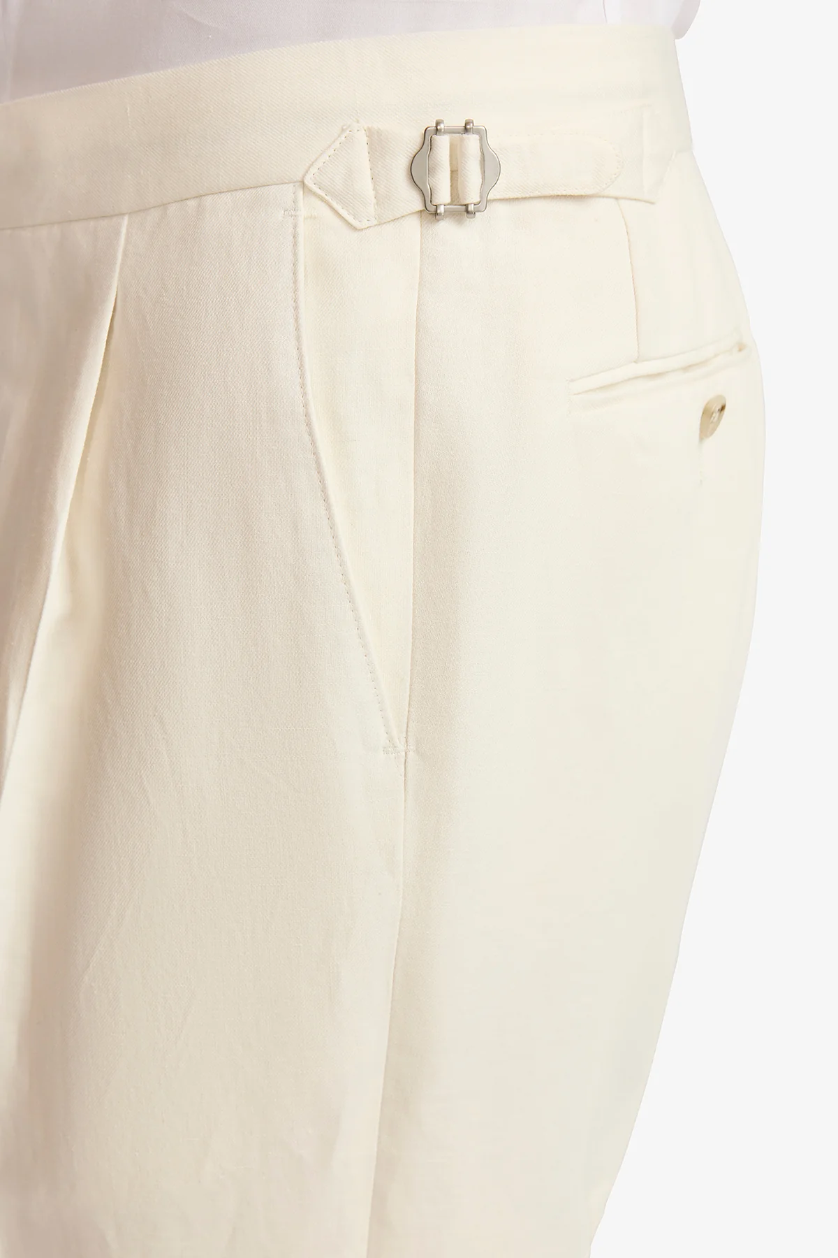 Gian trousers - Linen/cotton in Soft ivory - Image 11