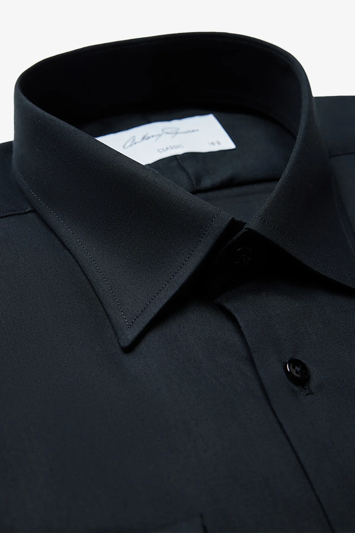 Gus Formal Shirt - Black Twill - Image 3