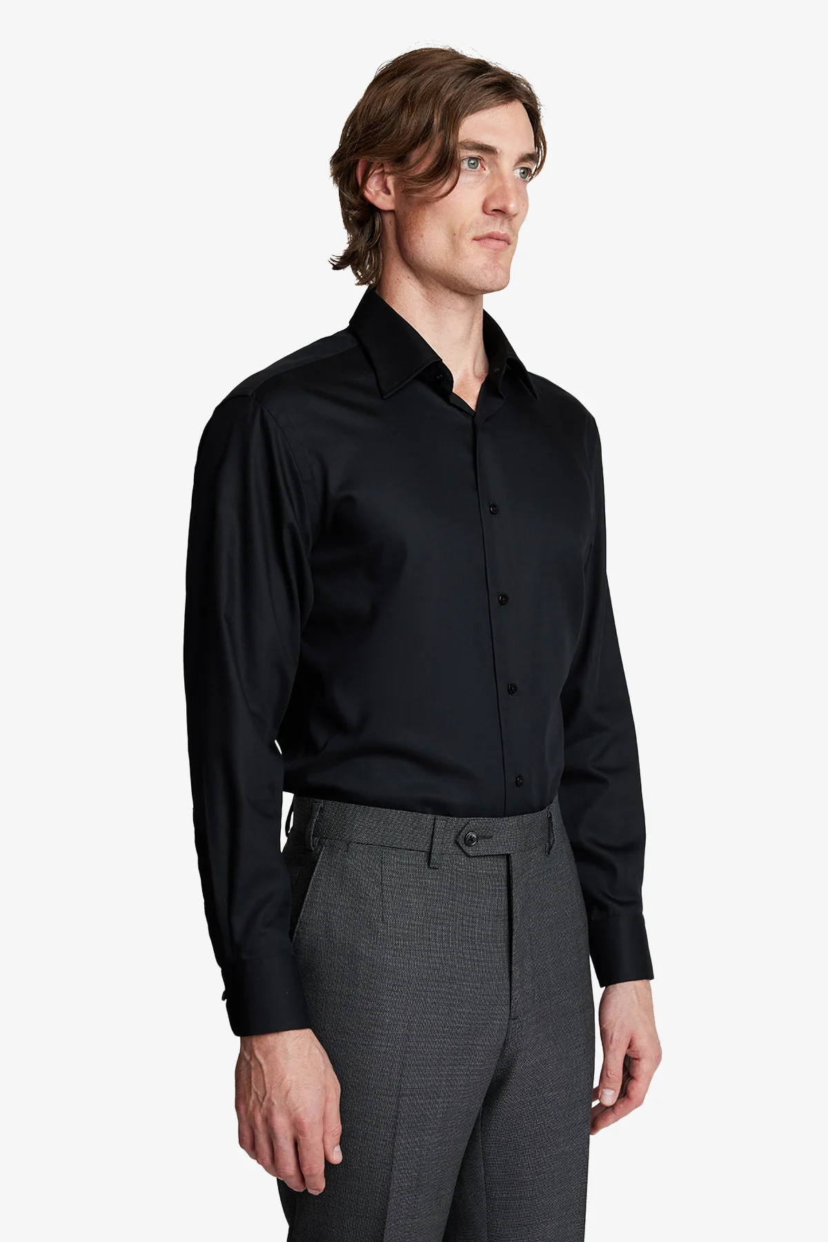 Gus Formal Shirt - Black Twill - Image 4