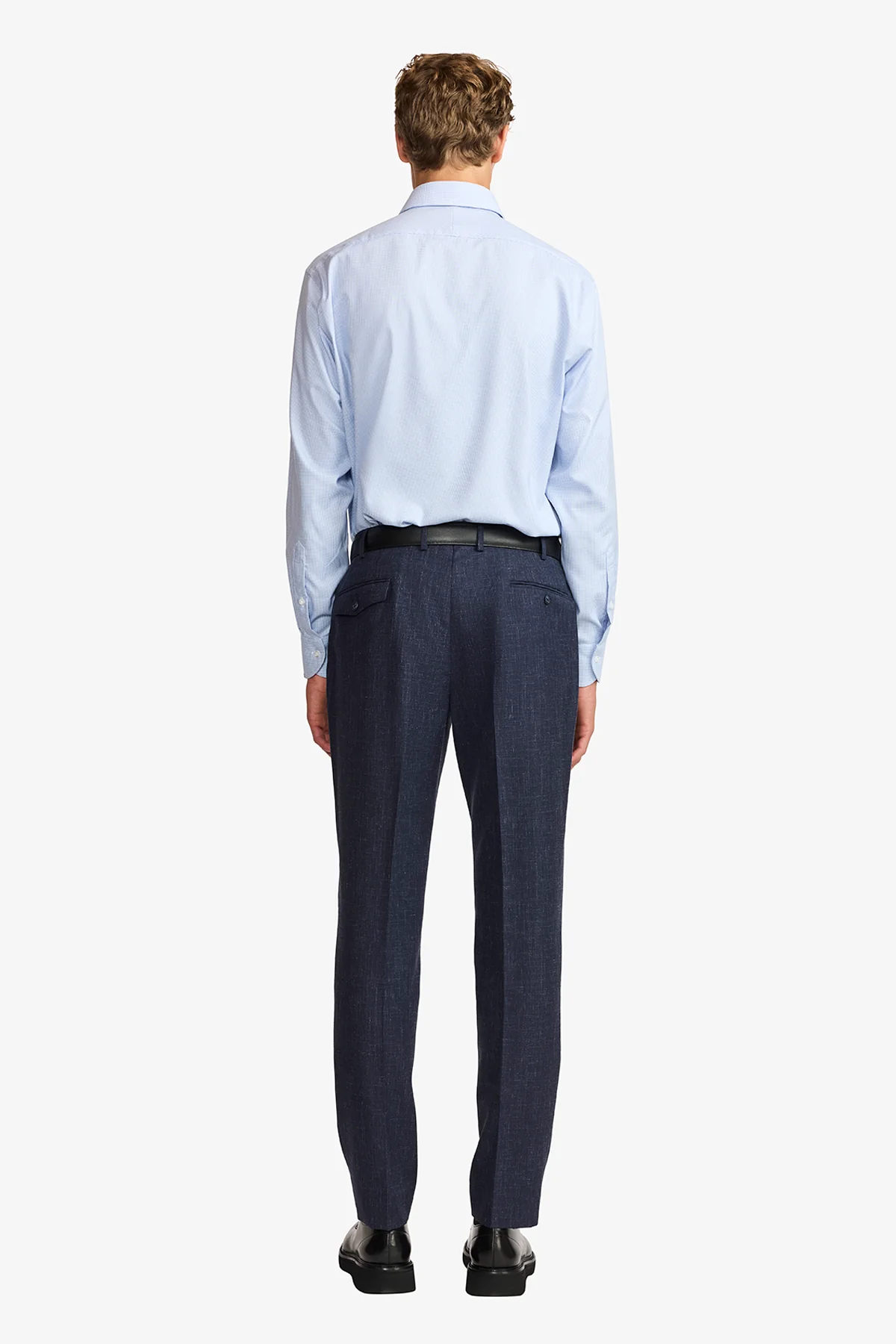 Gus formal shirt - blue houndstooth - Image 5
