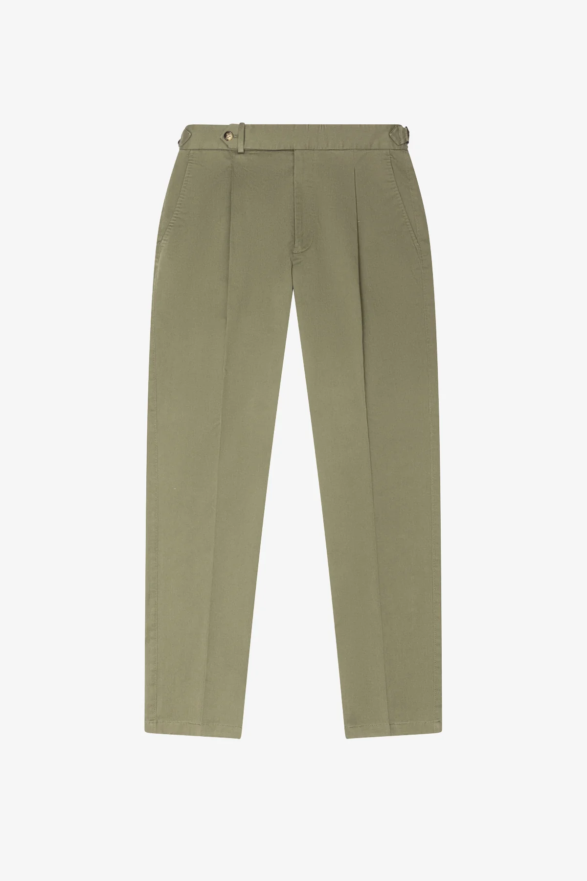 Hudson Pants - Cotton/Elastane In Olive Twill Soft Finish - Image 3