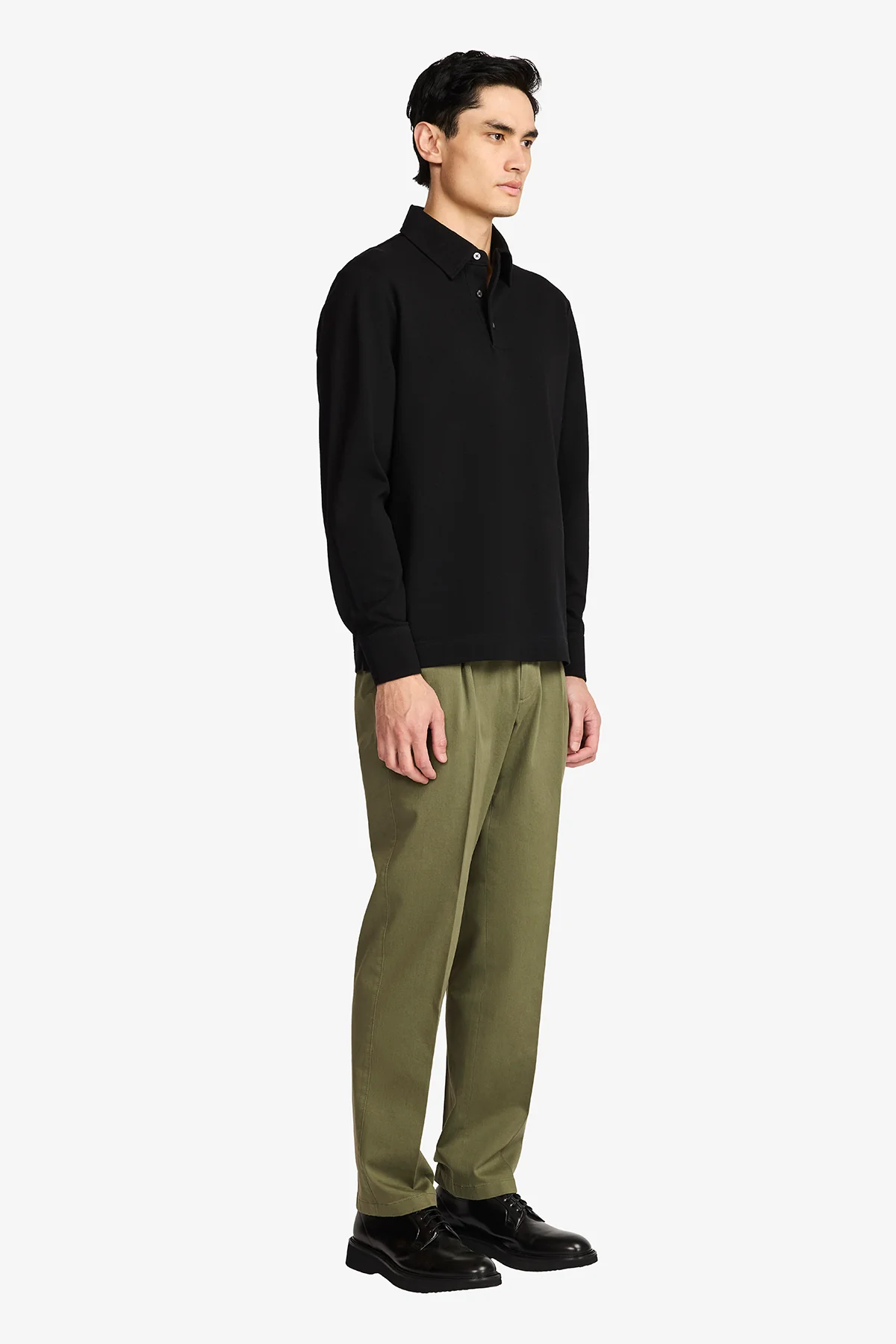 Hudson Pants - Cotton/Elastane In Olive Twill Soft Finish - Image 6