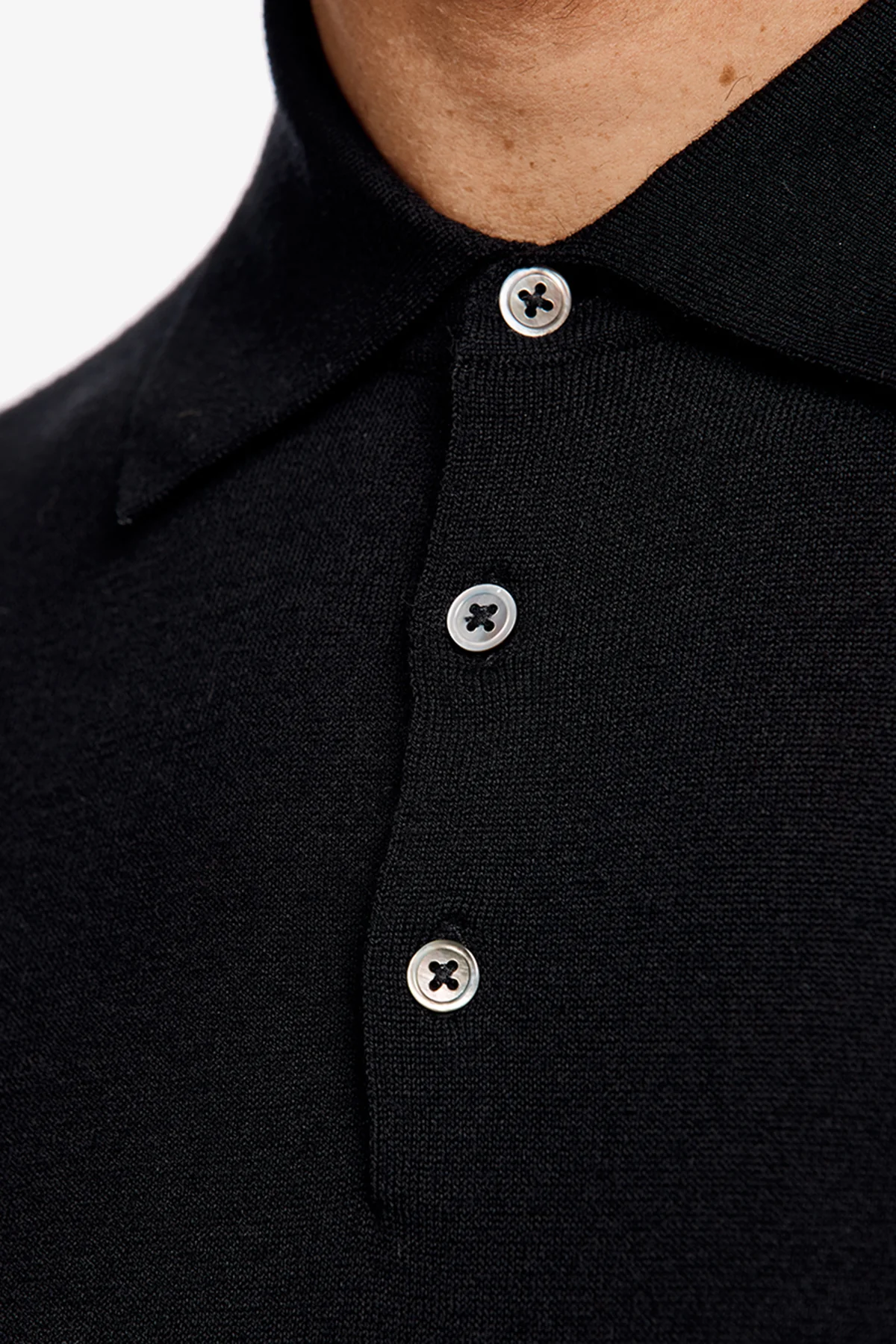 Kelvin Black L/S knit polo - Image 6