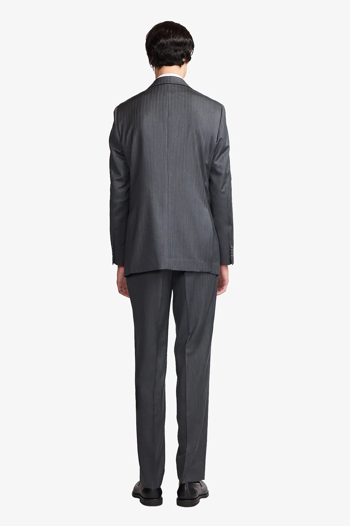 Kennedy Super 120's, charcoal herringbone - Image 10