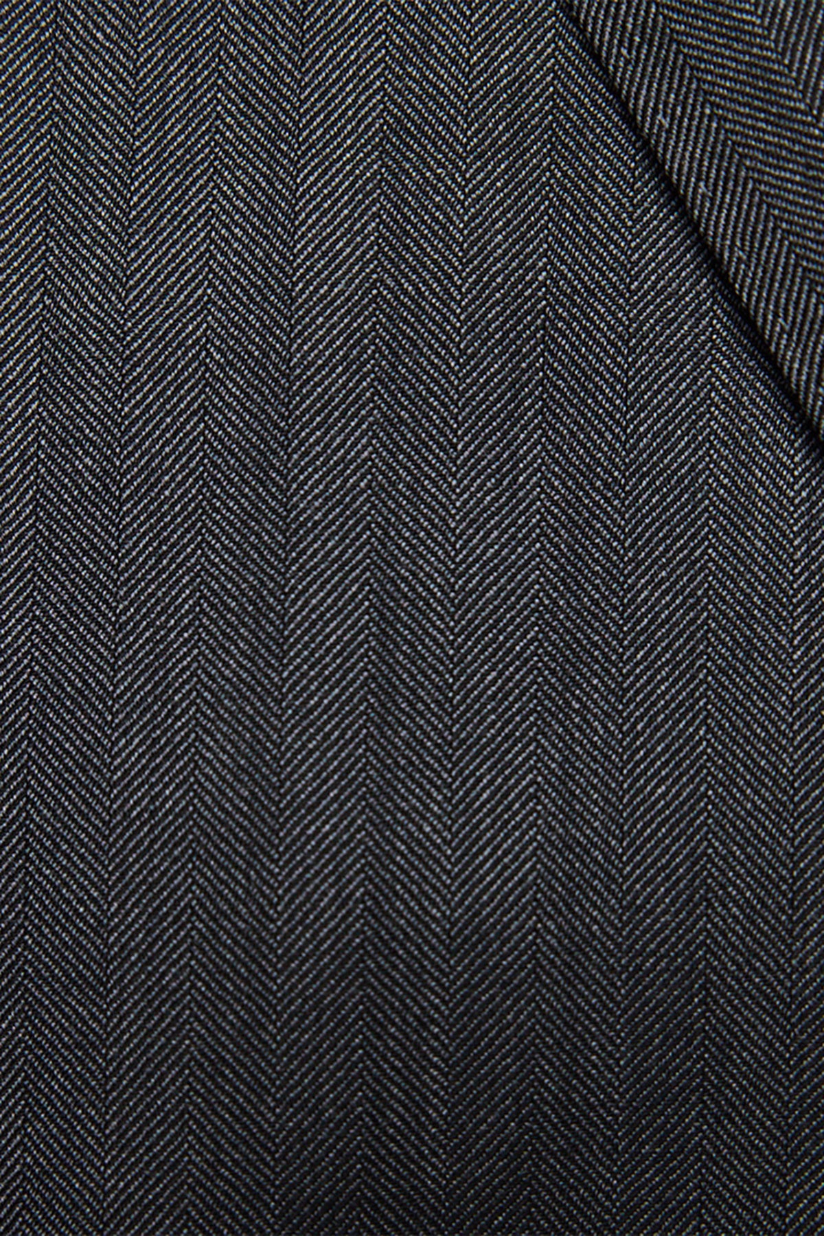 Kennedy Super 120's, charcoal herringbone - Image 5