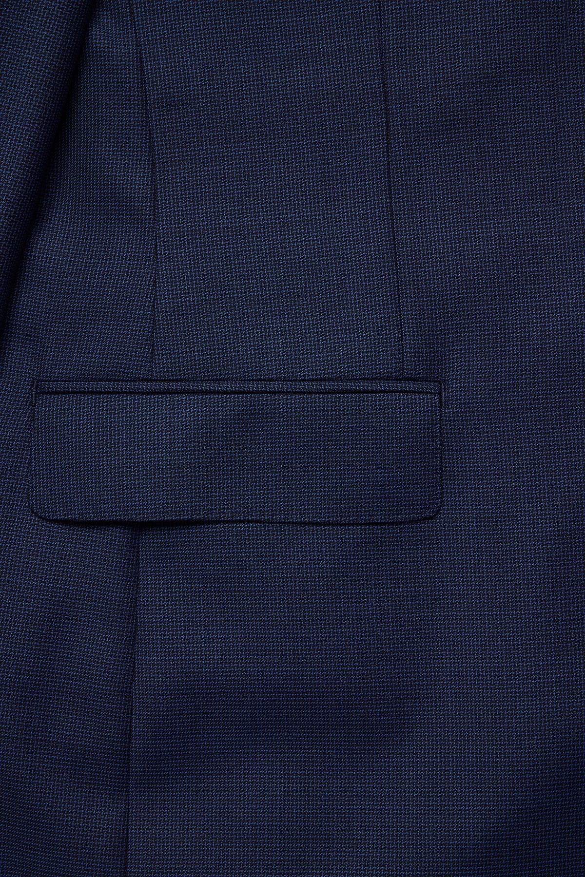 Kennedy suit - Mid blue microdesign, in pure wool super 110's - Image 6