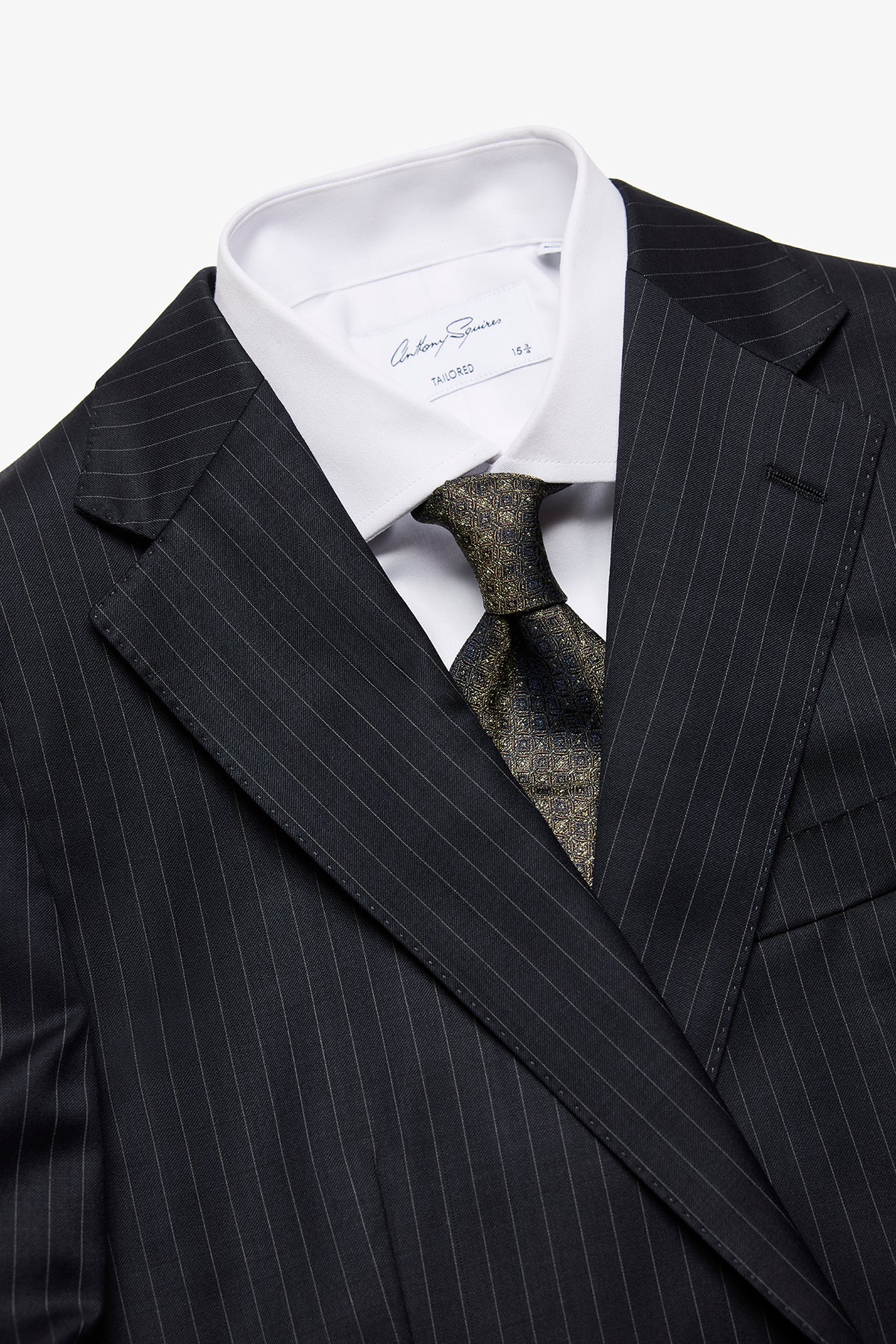 Kennedy Suit - Navy Twill Pinstripe In Pure Wool, Super 100's - Image 3