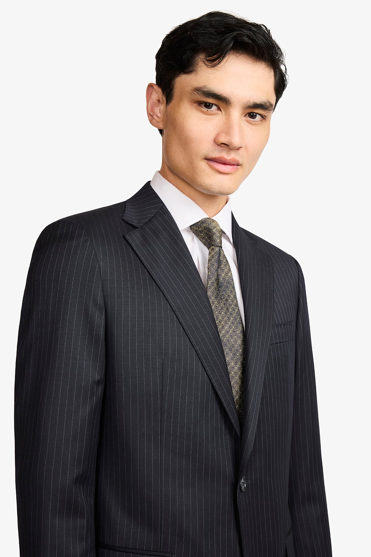 Kennedy Suit - Navy Twill Pinstripe In Pure Wool, Super 100's - Image 9