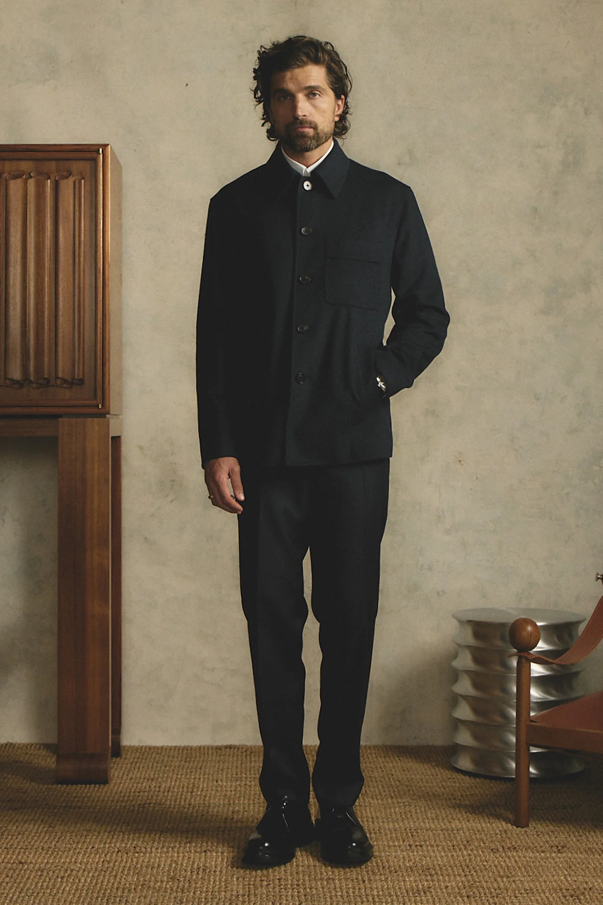 Slack navy trouser - Image 9
