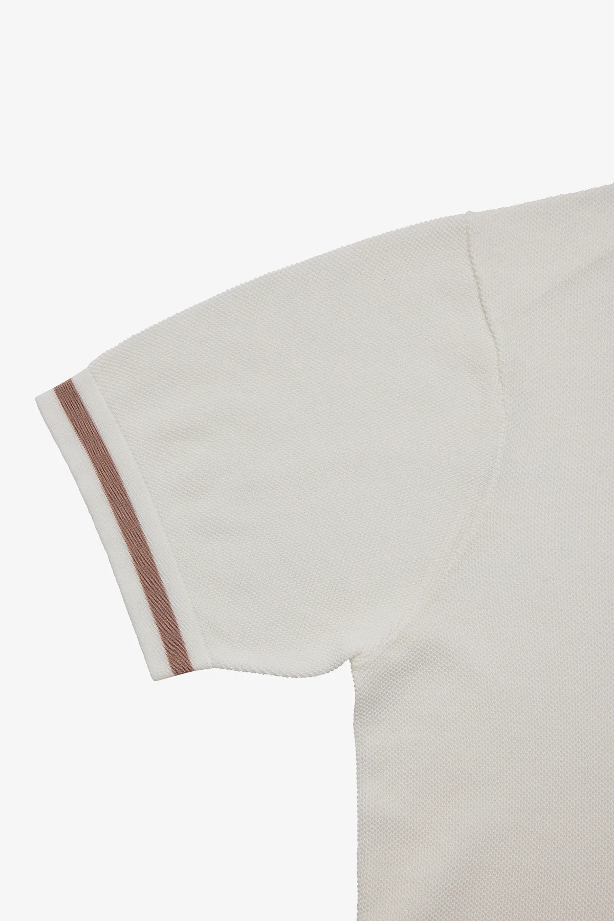 Knitted crew neck tee - White supima cotton - Image 4