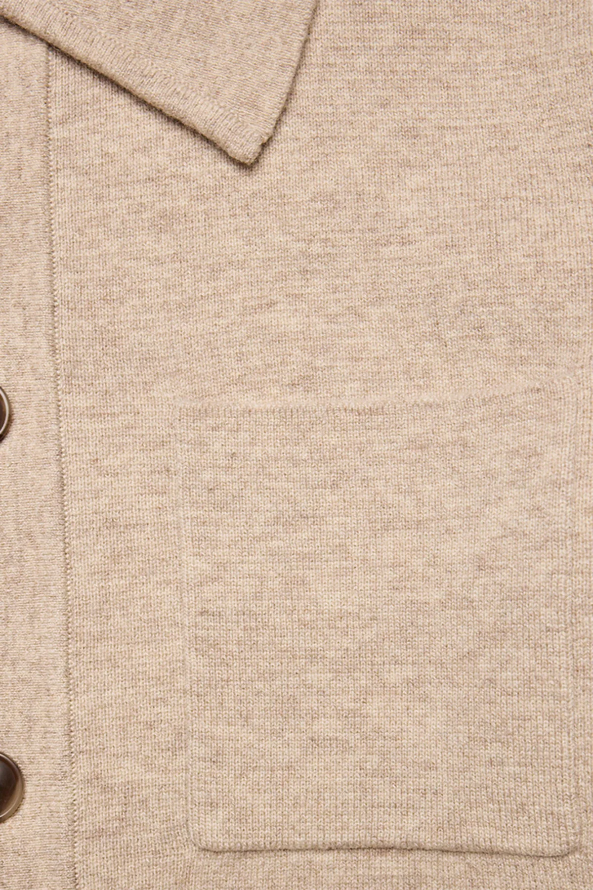Heavy weight fawn cashmere blend cardigan - Image 5