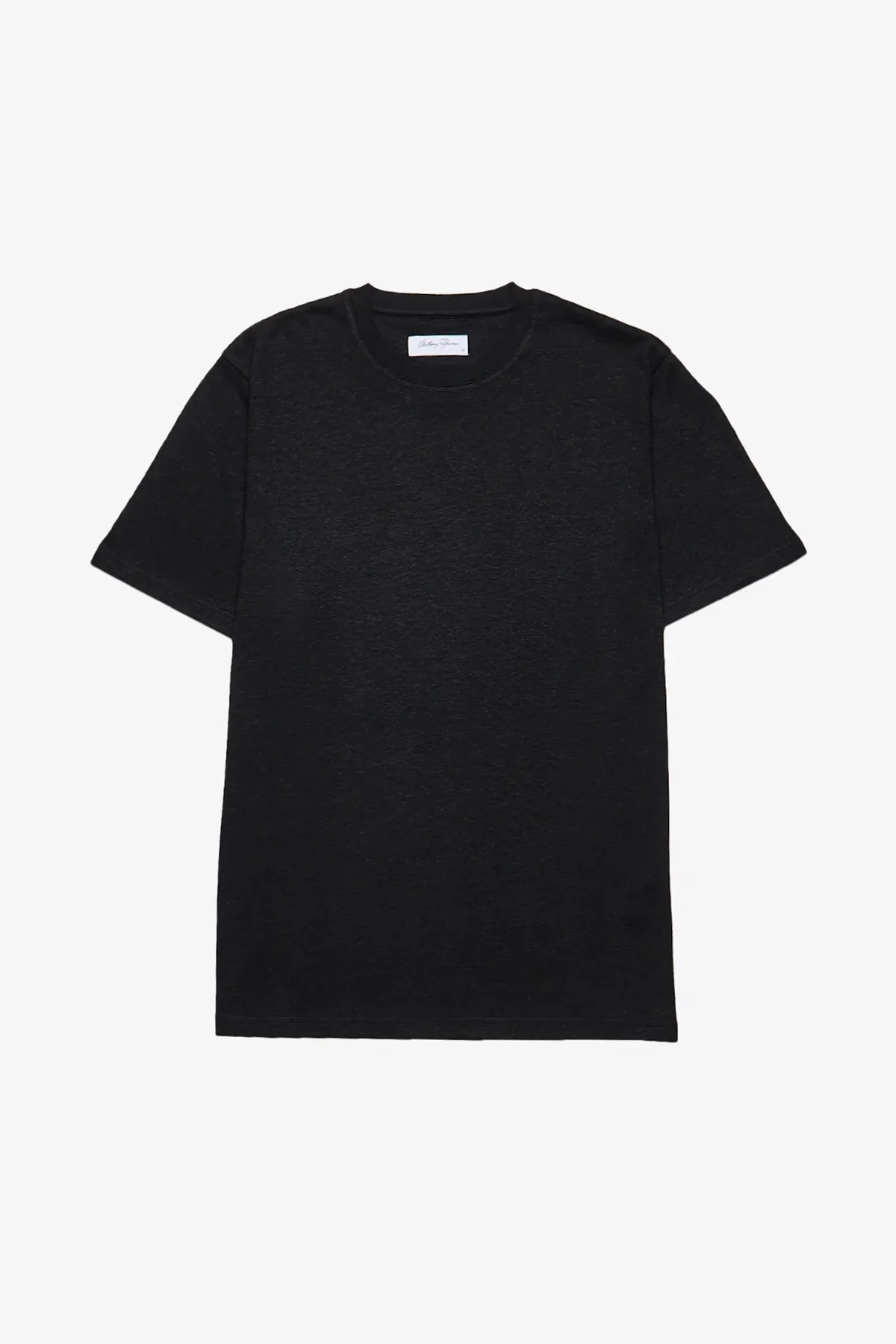 Black linen blend tee
