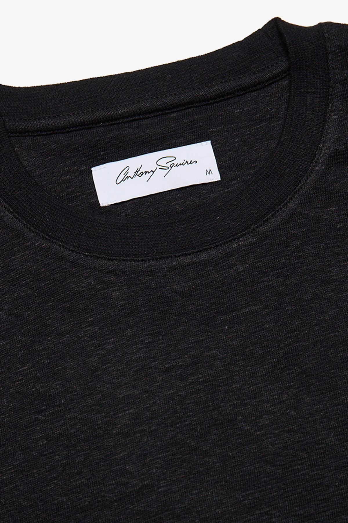 Black linen blend tee - Image 3