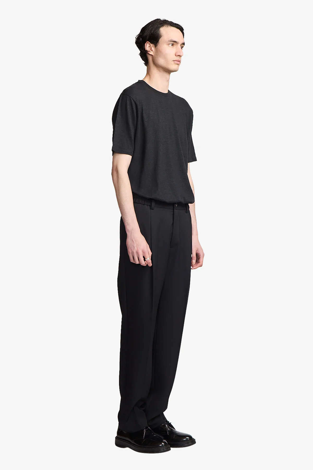 Black linen blend tee - Image 5