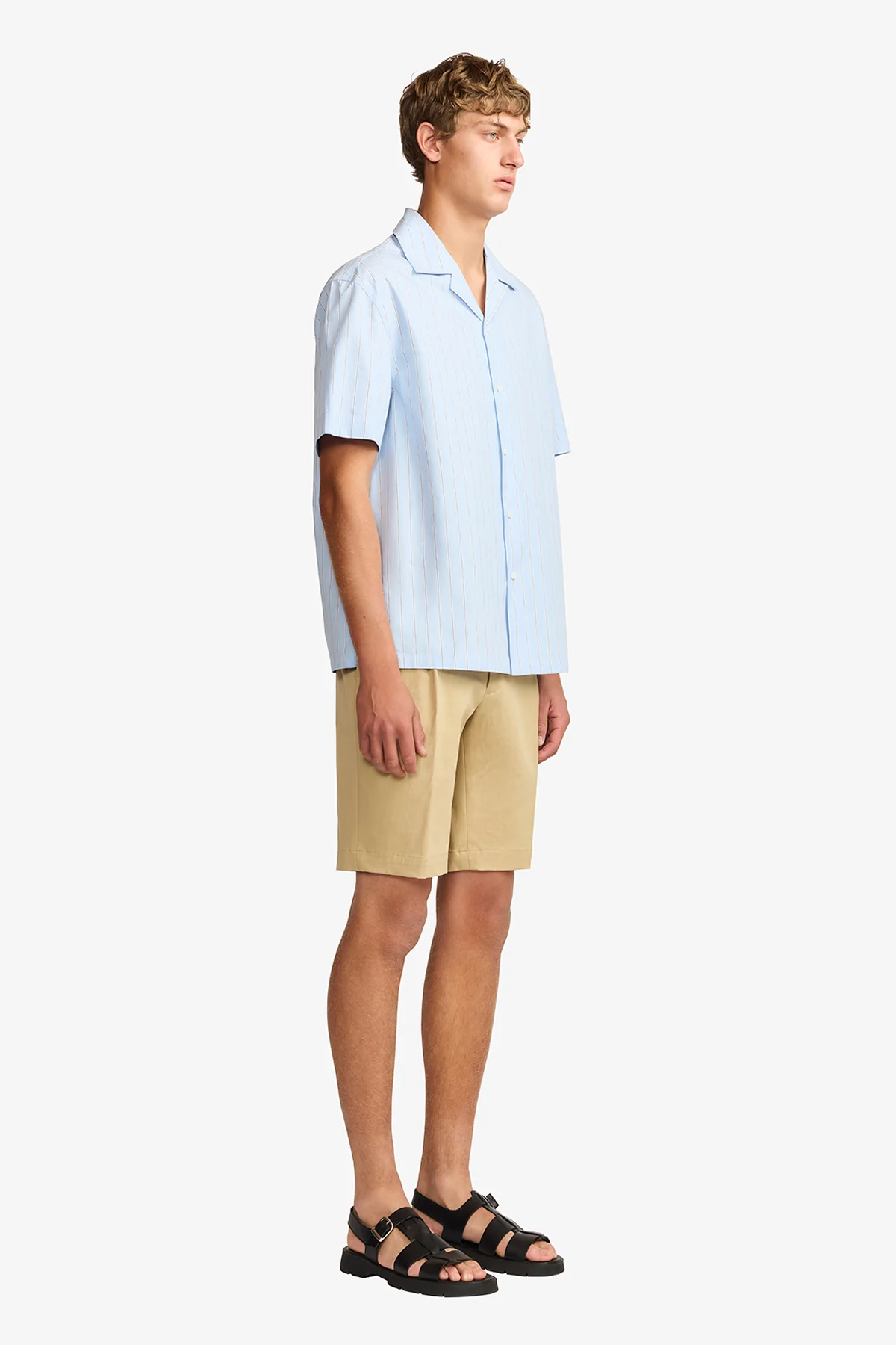 Ly blue stripe poplin S/S shirt - Image 5