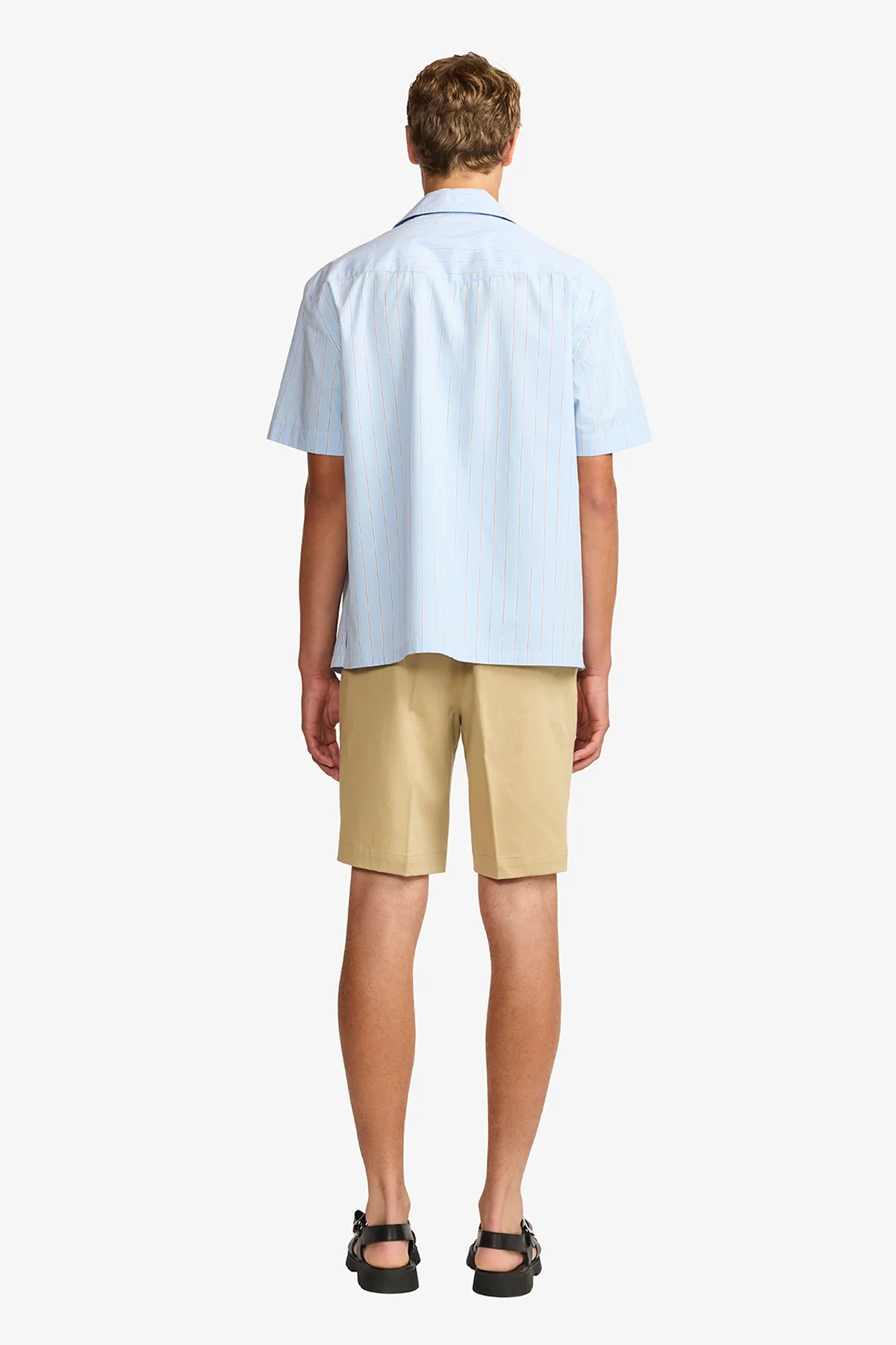 Ly blue stripe poplin S/S shirt - Image 6