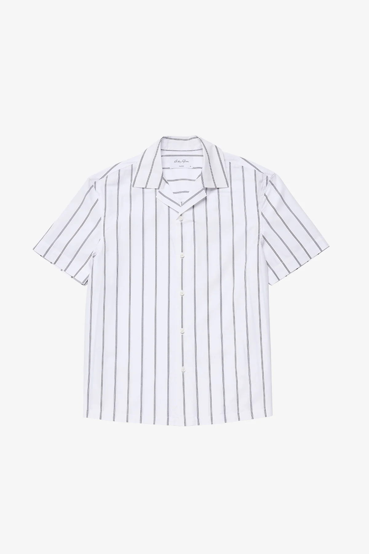 Ly white stripe poplin S/S shirt