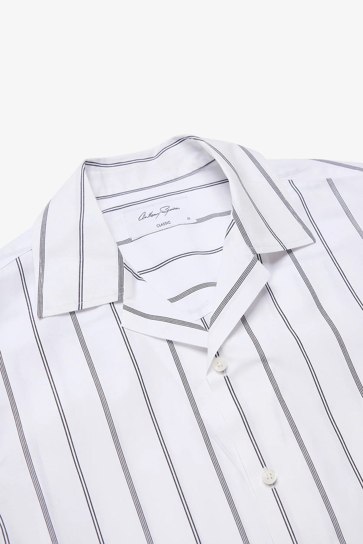 Ly white stripe poplin S/S shirt - Image 3