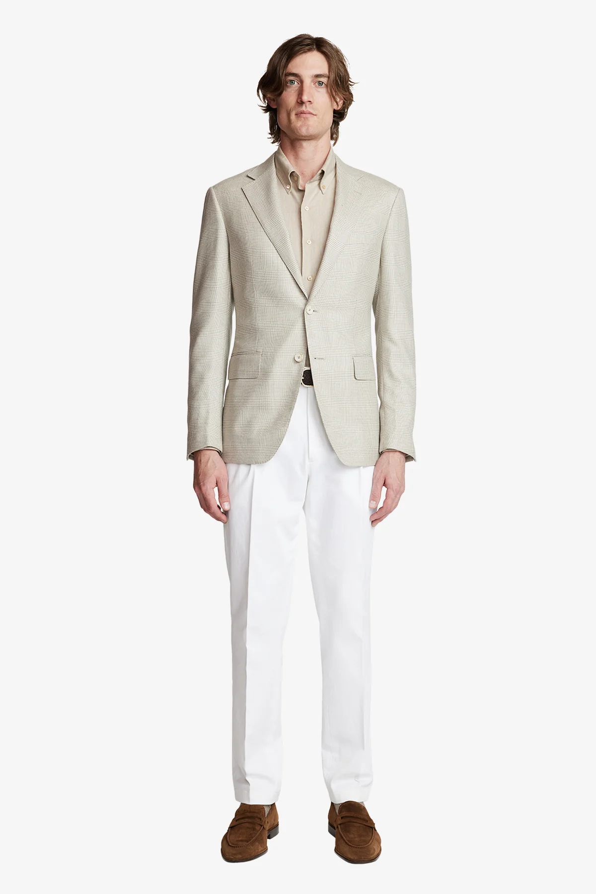 Marcus - Beige tonal check - Image 5